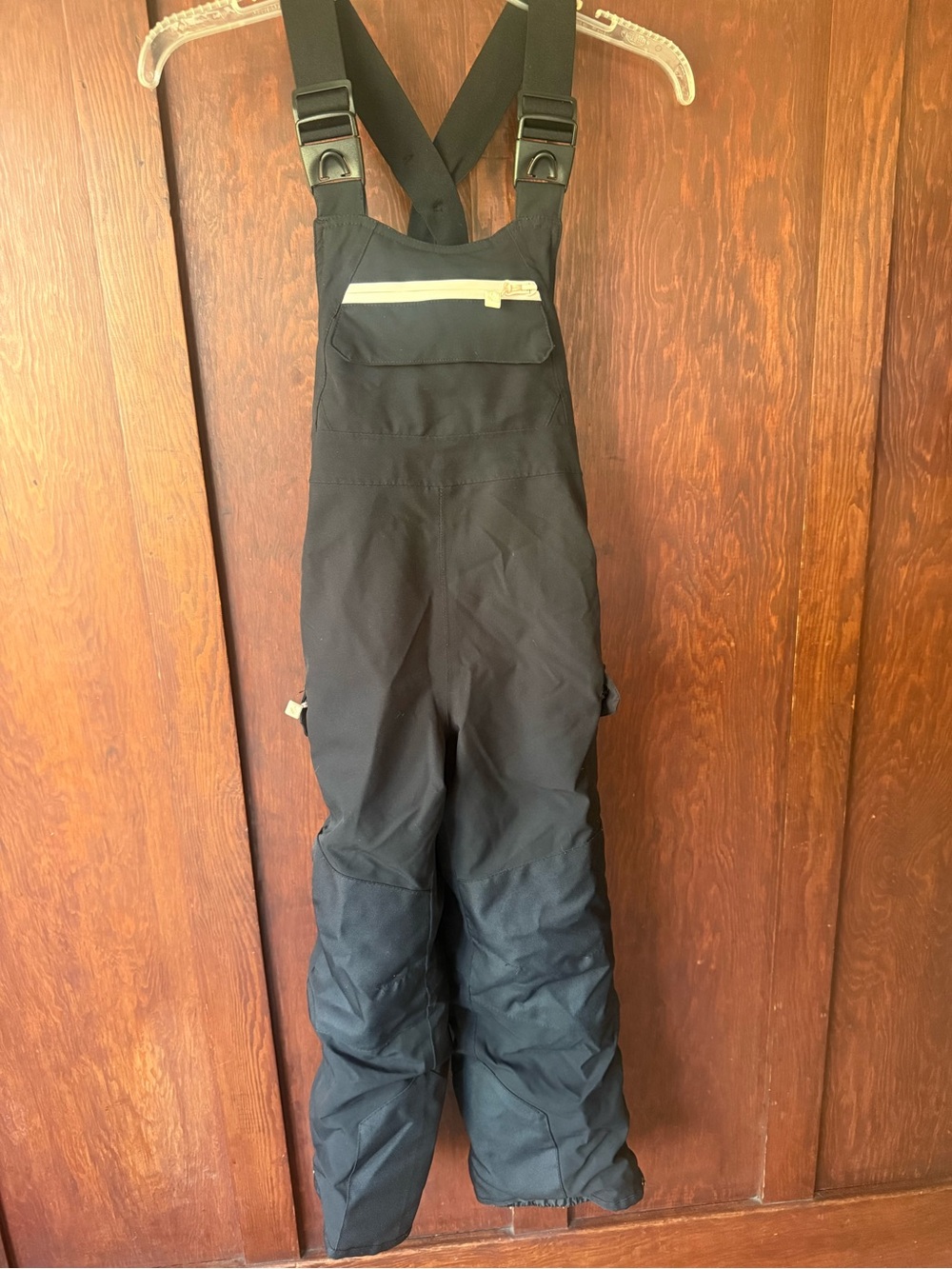 all in motion Black Kids Snow Bib Pants with Zip Pocket